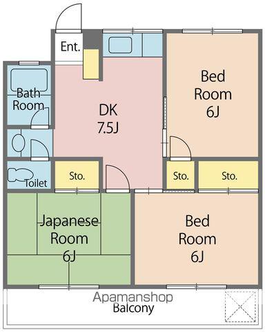 生田ビル(3DK/3階)の間取り写真