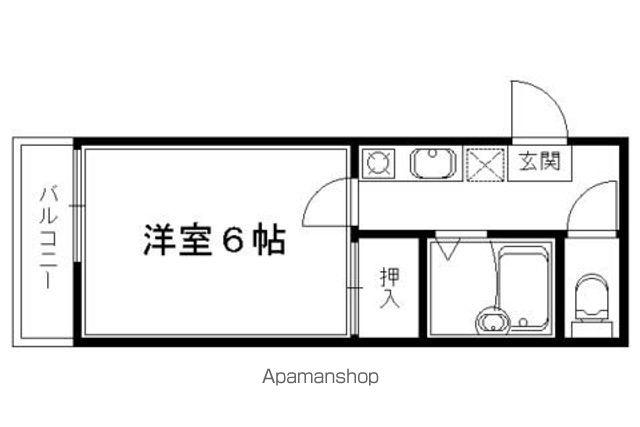 紫野東舟岡町アパート(1K/1階)の間取り写真