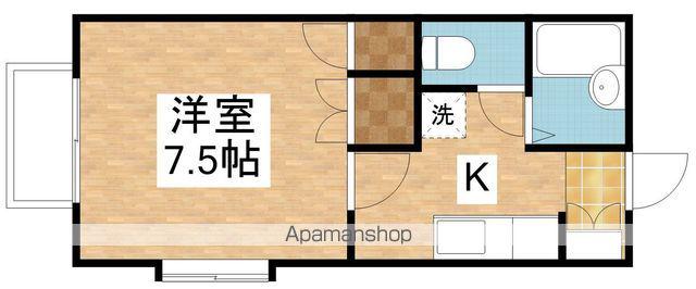 リバプール(1K/2階)の間取り写真