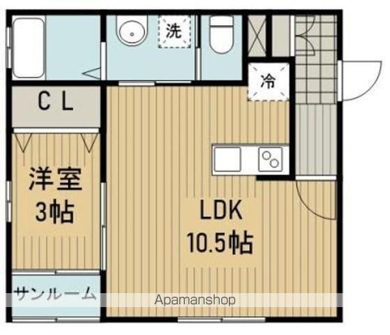 ビレッジアウル(1LDK/1階)の間取り写真