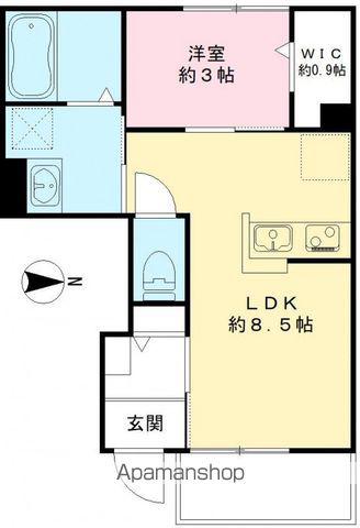 BELLE JIANG Ⅱ(1LDK/1階)の間取り写真