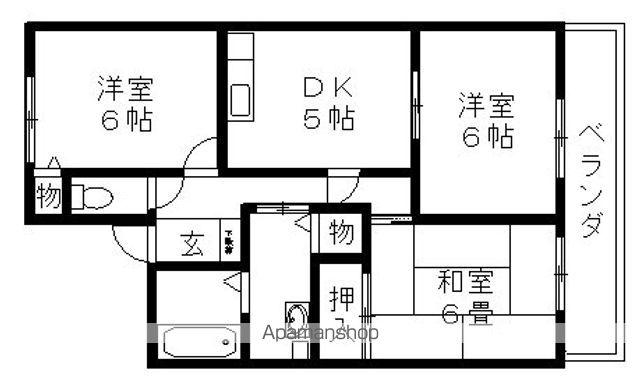 ムリノアヴェント(3DK/2階)の間取り写真