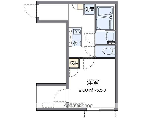 クレイノKURARISU(1K/2階)の間取り写真