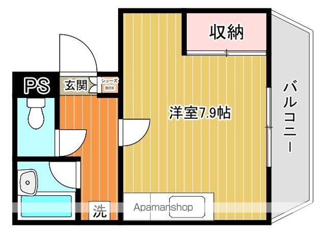 シャトーフジタ(ワンルーム/3階)の間取り写真