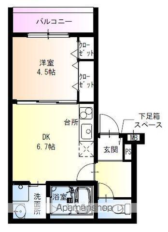 フジパレス鳳駅西ノース(1DK/2階)の間取り写真