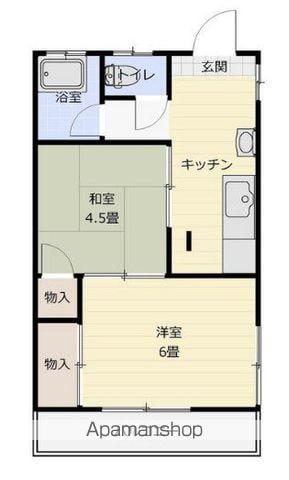 船塚コーポ(2K/2階)の間取り写真