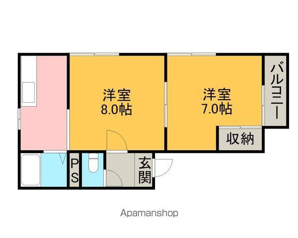 グリーンエクセルK2(2K/2階)の間取り写真