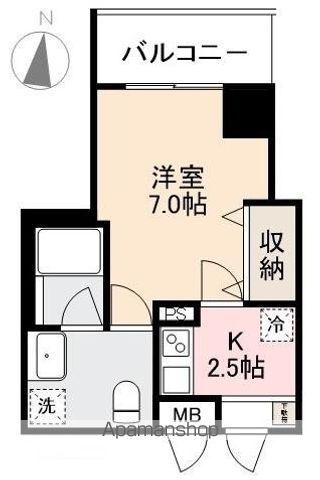 OLTEGA(1K/2階)の間取り写真