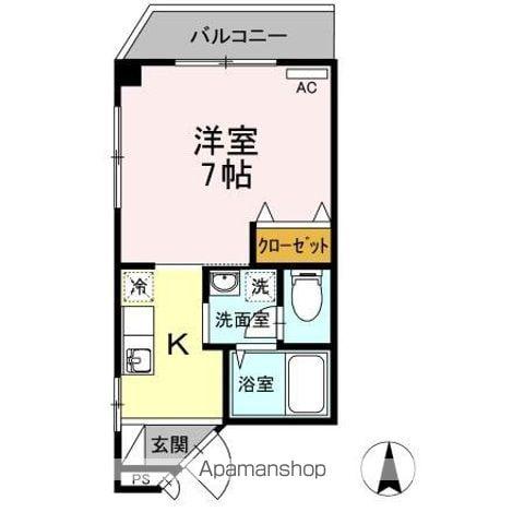 日浅ビル(1K/2階)の間取り写真