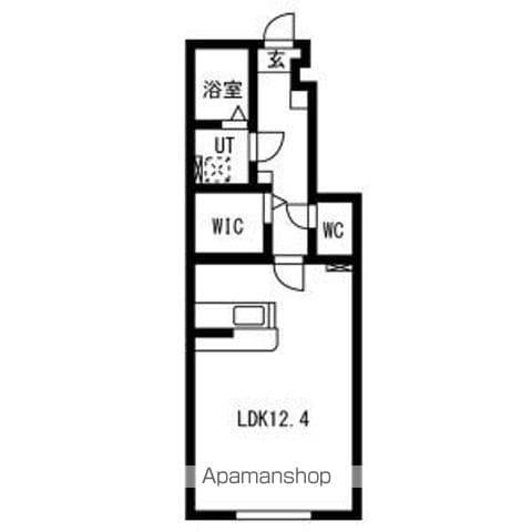 グランシード永盛(1K/1階)の間取り写真