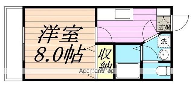 スターライト子平町(1K/2階)の間取り写真