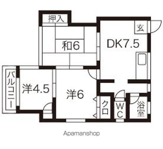 アーバンライフA(3DK/2階)の間取り写真