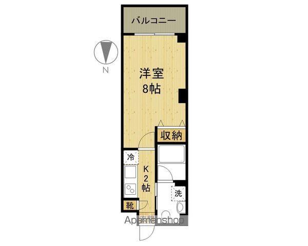 リバーウインズ2(1K/1階)の間取り写真