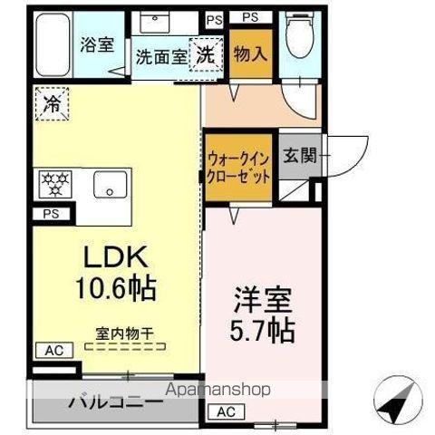 ASSET-COURT曙町(1LDK/3階)の間取り写真