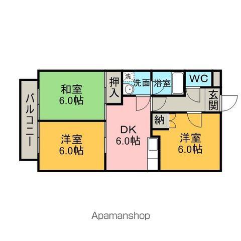 SURPLUS MAKI Ⅰ(3DK/2階)の間取り写真