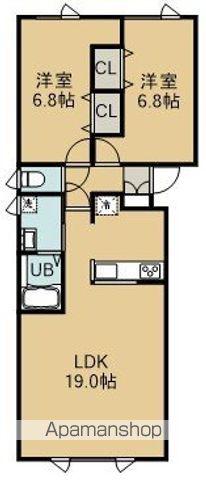 SUN・SPRI(2LDK/2階)の間取り写真