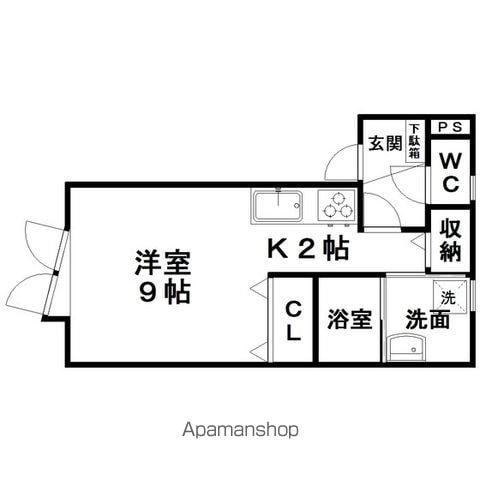 アイビス寿町(1K/1階)の間取り写真