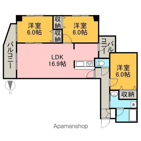 KDX泉レジデンス(3LDK/3階)の間取り写真