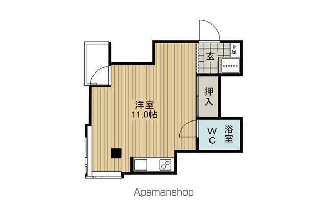 グリーンポートM(ワンルーム/2階)の間取り写真