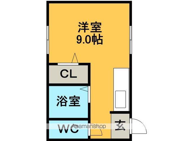 アローフィールド(ワンルーム/1階)の間取り写真