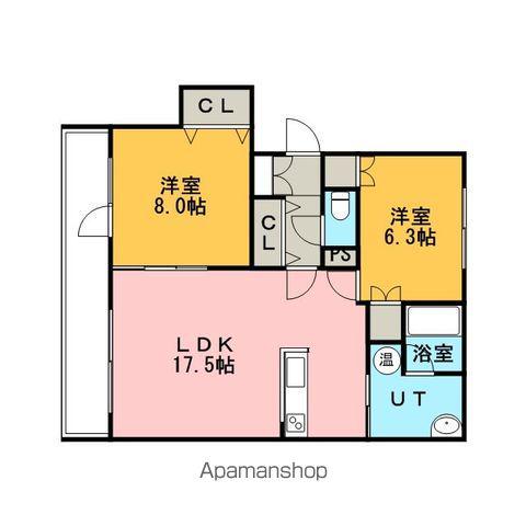 センターヒルⅢ(2LDK/1階)の間取り写真