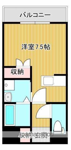 楓壱番館(ワンルーム/5階)の間取り写真