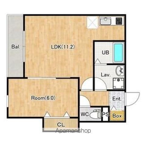 ジーメゾン春日部増富(1LDK/2階)の間取り写真