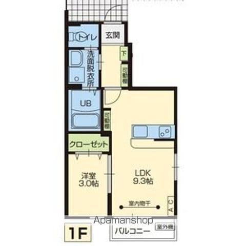 NOBLESSE(1LDK/1階)の間取り写真