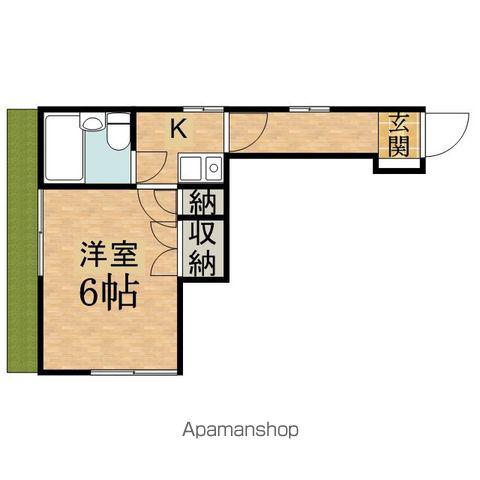 清水荘(ワンルーム/1階)の間取り写真