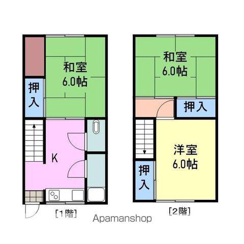 白木アパート(3DK/1階)の間取り写真