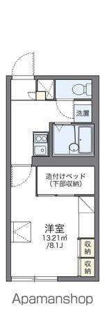 レオパレスボヌールシャトー(1K/2階)の間取り写真