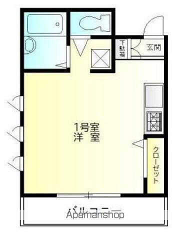 ハイム中原(ワンルーム/1階)の間取り写真