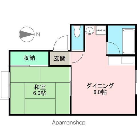 シュガーハイツ(1DK/1階)の間取り写真