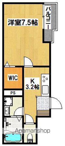 プロスパーコート沢ノ町(1K/1階)の間取り写真
