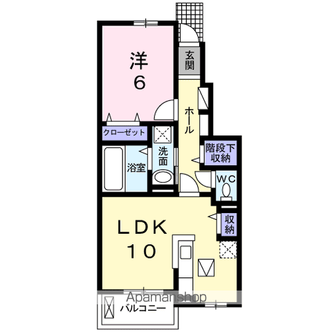 セプタンブル(1LDK/1階)の間取り写真