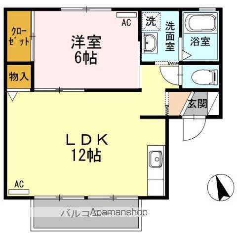 シルエーラ(2DK/2階)の間取り写真