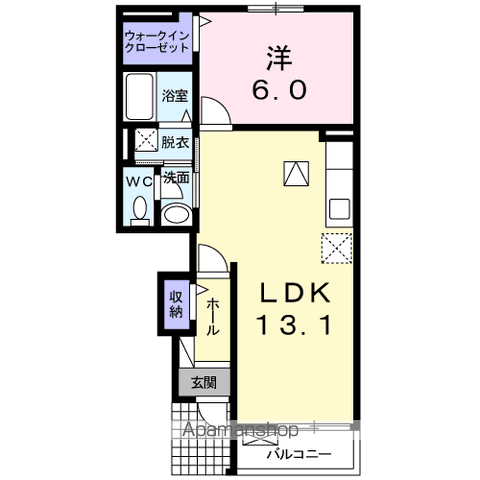 コート・ヤードⅣB(1LDK/1階)の間取り写真