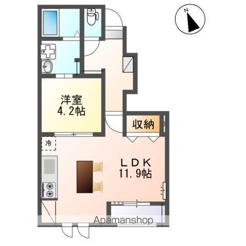 エスペランサ(1LDK/1階)の間取り写真
