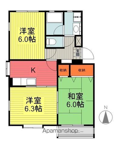 アンゲネームラーゼン(3K/3階)の間取り写真