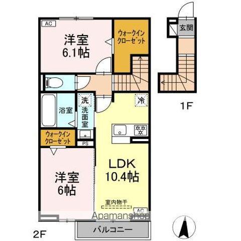 ASTRE(2LDK/2階)の間取り写真