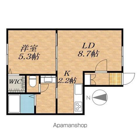 DOMAINE MON(1LDK/1階)の間取り写真