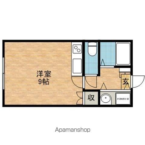 メゾン国際(1K/2階)の間取り写真