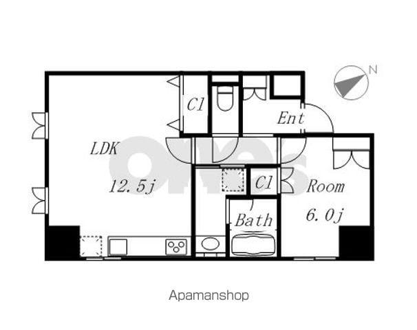 RINASCERE(1LDK/7階)の間取り写真