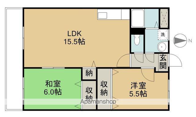 シトラスハーモニー(2LDK/3階)の間取り写真