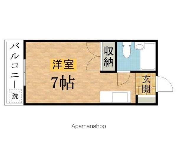 岩崎ビル(ワンルーム/3階)の間取り写真