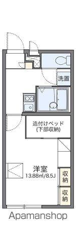レオパレスエトワール(1K/1階)の間取り写真