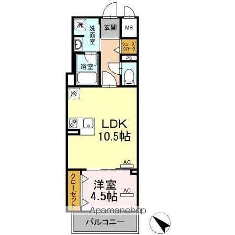 グランアビタシオンノリタケ(1LDK/2階)の間取り写真