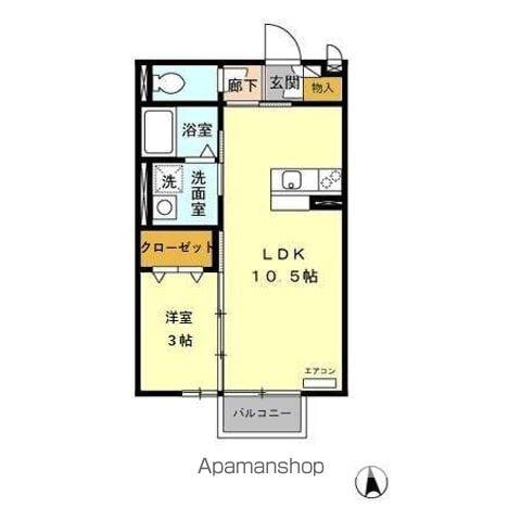 セジュール信長(1LDK/2階)の間取り写真