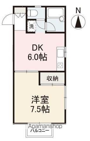 フォレスト10(1DK/1階)の間取り写真