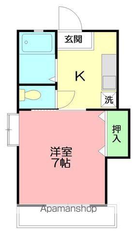 サンエコー(1K/1階)の間取り写真